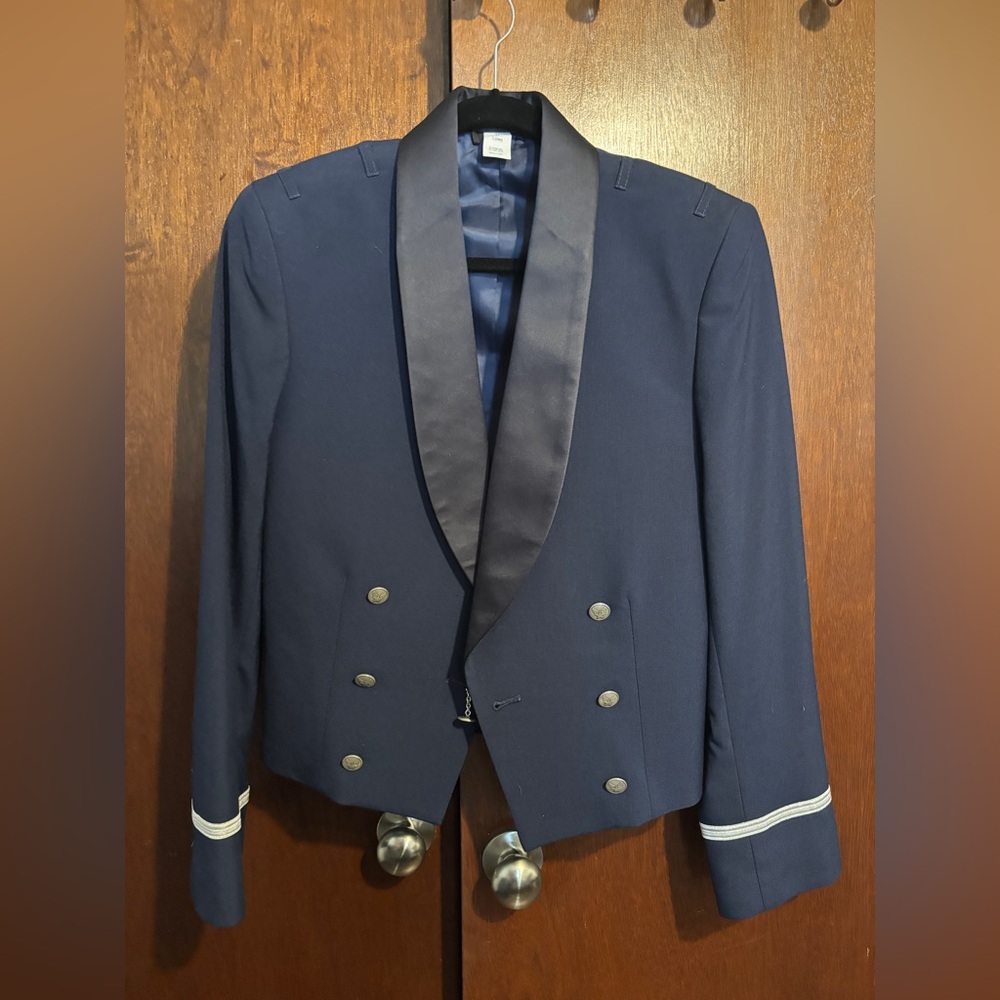 Men's Navy Blazer with Satin Lapel